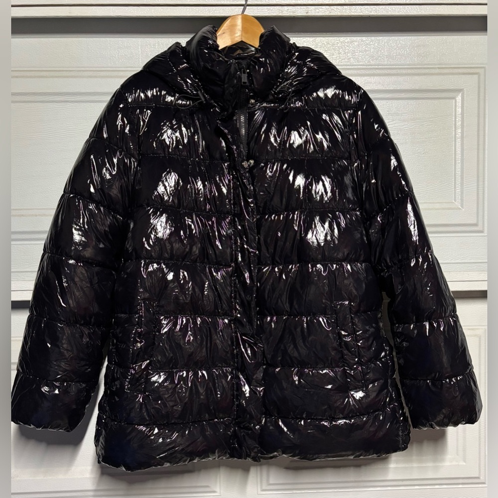 Guess Glossy Black Puffer Jacket